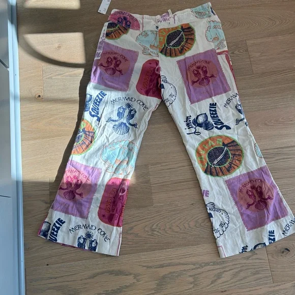 UO Amelie Printed Linen Pant - Picture 4 of 10